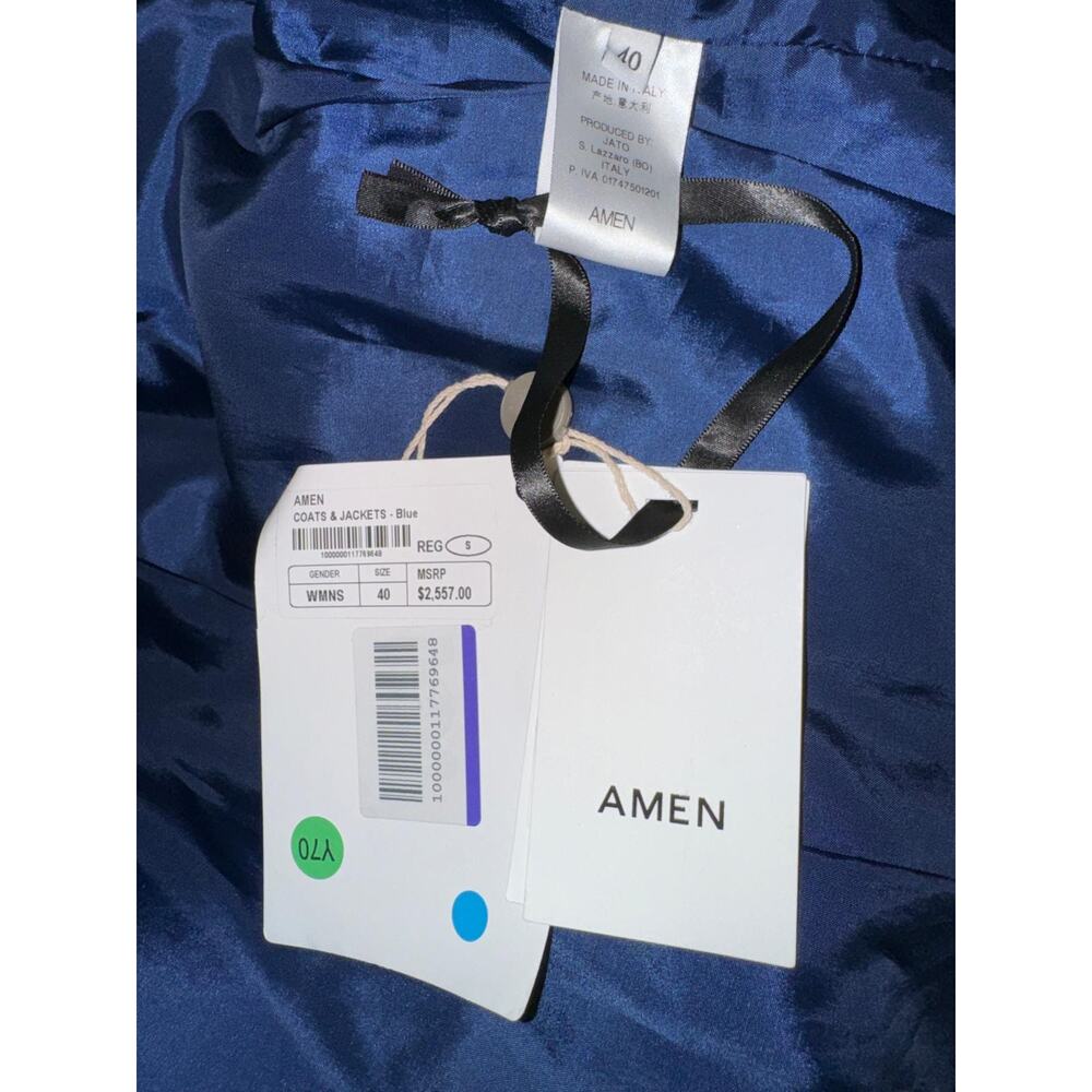 Amen Italy Snake-Print Shearling Biker Jacket – NWT – Size 2/XS - Picture 8 of 15